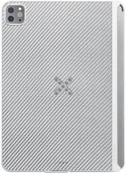 PITAKA Apple iPad Pro 11 (2020 / 2021 / 2022), Műanyag hátlap töltőtok, PitaFlow vezeték nélküli töltővel, karbon minta, Pitaka MagEZ Pro Case, fehér
