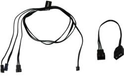 Alphacool Digital RGB LED Y-kábel 3-as elosztó JST csatlakozó fekete 60cm 18602 (18602)