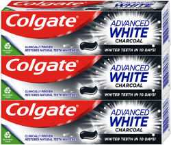 Colgate Advanced White Charcoal Pasta de dinti albire cu cărbune activ 3x75 ml - vivantis