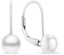 Brilio Silver Cercei finuți din argint cu perle autentice EA409W/410/411 0, 8 cm