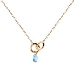 PDPAOLA Colier frumos placat cu aur Blue Lily CO01-842-U