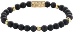 Rebel&Rose Brățară cu mărgele Matt Black Madonna RR-60078-G 19 cm - L