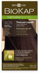 BioKap Nutricolor Delicato, vopsea de păr, 4.05 ciocolată castan, 140 ml