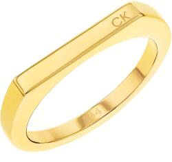 Calvin Klein Inel placat cu aur Faceted 35000188 54 mm