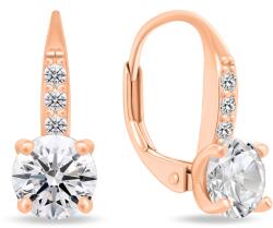 Brilio Silver Cercei bronz strălucitori cu pietre de zircon EA916R