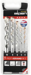 Alpen Burghie porțelan și gresie/faianță Alpen Profi Keramo Ø4-10 mm, set 5 piese (22700205100) Burghiu