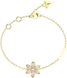 Guess Brățară frumoasă placată cu aur cu floare White Lotus JUBB04144JWYG 18.5 cm