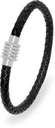Troli Brățară din piele neagra pentru bărbați Leather 23 cm