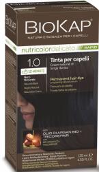 BioKap Nutricolor Delicato Rapid Permanent Hair Color 135 ml Vopsea fără de amoniac 1.0 Natural Black - vivantis
