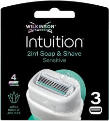 Wilkinson Sword Wilkinson, cartușe de schimb Intuition Sensitive Care, 3 bucăți