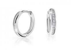 Cutie Jewellery Cercei rotunzi atemporali din aur alb C3343-80-10-X-2 alb