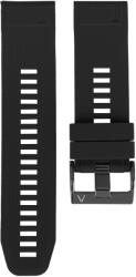 4wrist Curea de silicon pentru Garmin Fenix 7X/Fenix 6X/Fenix 5X Plus/Fenix 3 - 26 mm - Black