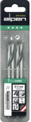 Alpen Burghie metal dublu vârf Alpen Ø4, 2 mm, pachet 2 bucăți (37100420100) Burghiu
