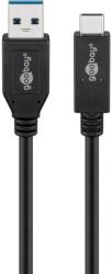 Goobay USB 3.2 Gen 2 Type A Type C Összekötő Fekete 50cm 41073 (41073)