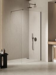 NEW TRENDY Nesta Gunmetal Brushed perete cabină de duș walk-in 110 cm gunmetal periat/sticla transparentă K-1758 (K1758)