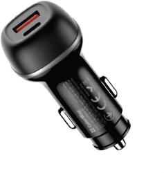 ColorWay Autós töltő 2xUSB Type-C PD 65W + USB QC3.0 18W 83W fekete CW-CHA068PD-BK (CW-CHA068PD-BK)