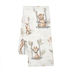 New Baby Scutec din flanel cu imprimeu New Baby ZOO beige (CAR-58843)