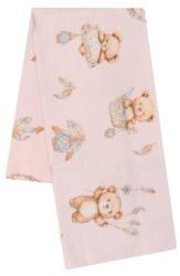 New Baby Scutec din flanel cu imprimeu New Baby teddy bear roz (CAR-58852)