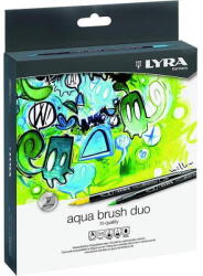 LYRA Markere LYRA Aqua Brush Duo, 2 capete (brush + 1mm), 36 culori/cutie (LR-006521360)