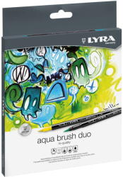 LYRA Markere LYRA Aqua Brush Duo, 2 capete (brush + 1mm), 12 culori/cutie (LR-006521120)