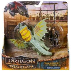 Spin Master - Set figurine How to train your dragon - Trial of Fire, Rumblehorn si Stoick (681147106185) Figurina