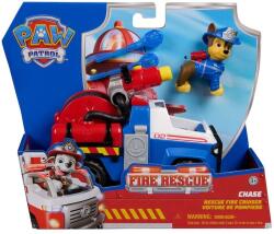 Spin Master - Set figurina si vehicul Paw Patrol - Fire Rescue, Chase (681147061200) Figurina