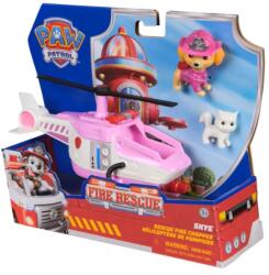 Spin Master - Elicopter de jucarie Paw Patrol Fire Rescue Skye, set cu figurina (681147061491) Figurina
