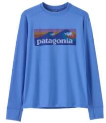 Patagonia Long-Sleeved Cap Silkweight T-Shirt Kids Tricou cu mânecă lungă Boardshort Logo: Abundant Blue S
