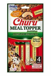 Inaba Foods Snackuri Caini Inaba EUD904 | Churu Meal Topper, Pui-Vita, 4x14g (EUD904)
