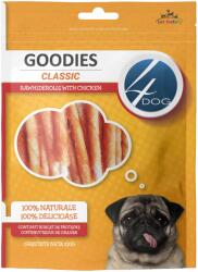 4DOG Recompense premium adult, 4DOG GOODIES, piele presata și pui, 100g (MF.04538)