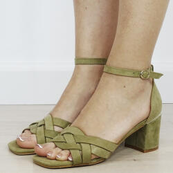 SOFILINE Sandale elegante verzi cu toc comod FF-10 M12 (FF-10GREEN-38)