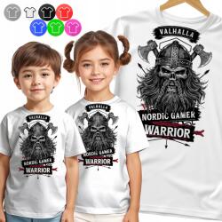  Gyerek Póló Nordic Gamer Warrior Viking Fiú Póló Xs (KOSZULKA DZIECIIĘCA BIAŁY V2 - NR 272)