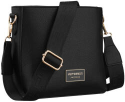  Peterson Női Válltáska -PTN JK6-07-6673-BLACK- Fekete (5903051296673)