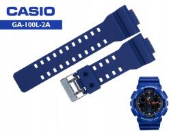 Casio szíj GA-100L-2A sötétkék gumis strapabíró eredeti (10527467)