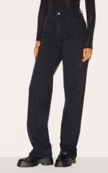 Prettylittlething Fekete Klasszikus Széles Farmer Nadrág Magas Derekú Prettylittlething 42-ES