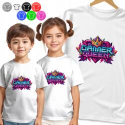 Gyerek Póló T-shirt Gamer Queen Korona Lányoknak S (KOSZULKA DZIECIIĘCA BIAŁY V2 - NR 283)