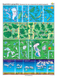  Földrajzi szuperlatívuszok 100*140 cm - román nyelven (CR-3123B) - webshop