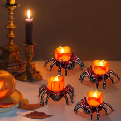 D&D Világító Halloweeni pók mécses dekoráció 9 cm (DD69120)