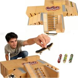  Fingerboard Mini Gördeszka Szett Rámpa Gördeszkapark 3 Gördeszka (Uxxu9546)