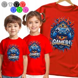  Gyerek Póló T-shirt Gamer Pajzs Pad Kék Fiú Xs (KOSZULKA DZIECIIĘCA CZERW V2 - NR 288)