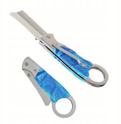  Kék összecsukható kés 20 cm, vadászathoz, kempingezéshez, túrázáshoz (T06-blue)