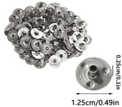  100 db fém kanóc talp - 1.25 cm átmérő
