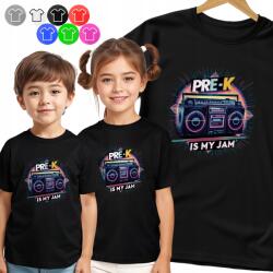  Gyerek Póló Póló Pre K Is My Jam Boombox Gyerekeknek Xxs (KOSZULKA DZIECIIĘCA V2 - NR 189)
