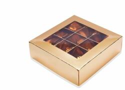  Arany doboz 9 pralinéhohoz Kartondoboz pralinékhoz (9560)