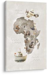 Dovido Tablou animale africane și avion - 30x40