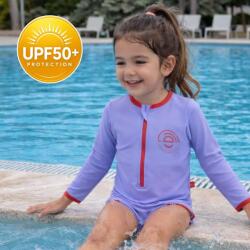 Swim Essentials Детски цял бански с UPF50+ защита и дълги ръкави - "Purple (SWE-2023SE1173)