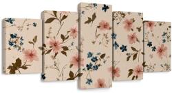 Dovido Tablou 5-piese armonii florale delicate - 150x75
