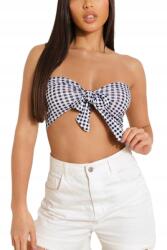 Boohoo Crop Top Kockás Tall Rzlm M