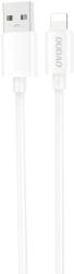 Dudao Cablu pentru incarcare si transfer de date Dudao L4SL, USB/Lightning, 2A, 1m, Alb (6976625331734)