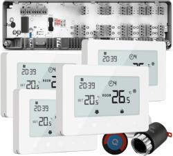 Quicksmart Kit Automatizare Încălzire în Pardoseală cu fir, 4 Zone pentru case P, Controller Q10, 4 Termostate Q10, 8 actuatoare NC, Alb - Kit fara set Actuator
